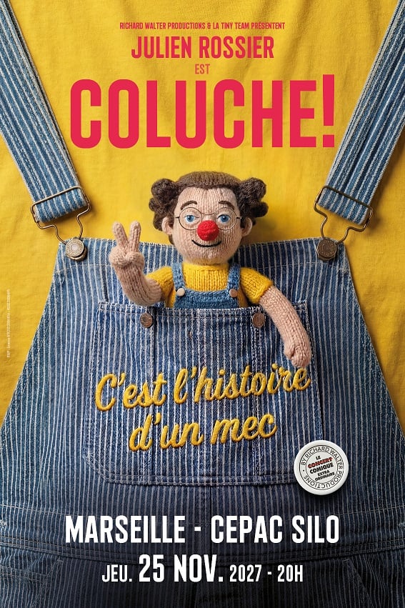 Affiche Julien Rossier Est Coluche ! en concert au Cepac Silo